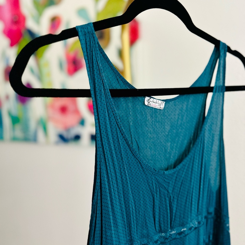 Intimately Free People Voile Lace Trapeze Mini Slip Dress